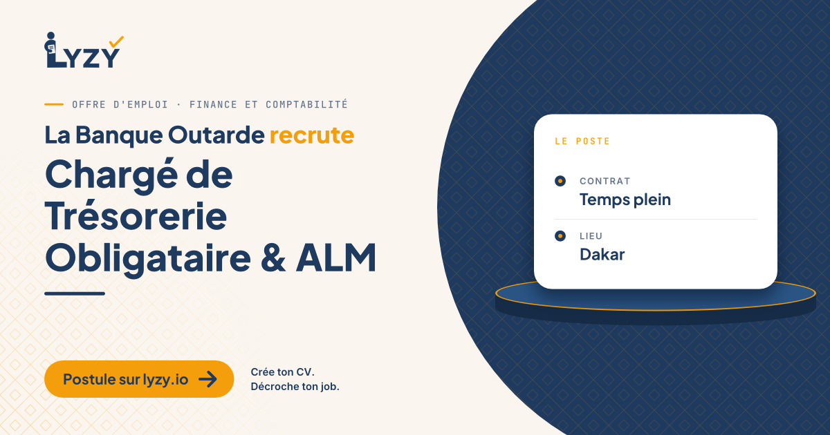 Chargé de Trésorerie Obligataire & ALM