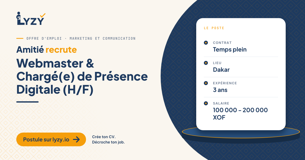 Webmaster & Chargé(e) de Présence Digitale (H/F)