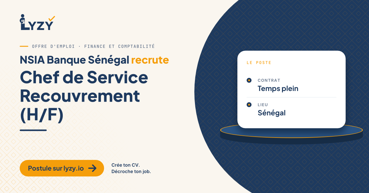 Chef de Service Recouvrement (H/F)