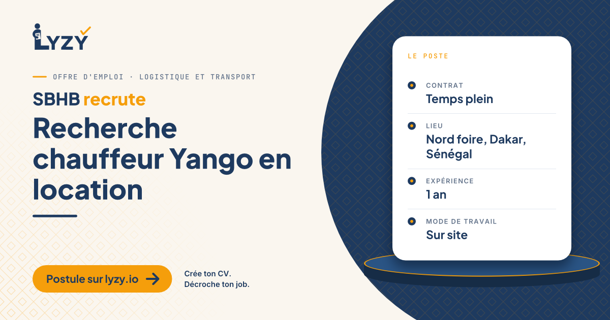 Recherche chauffeur Yango en location