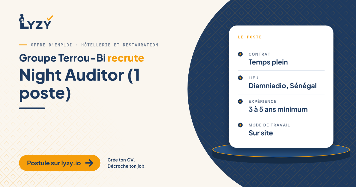 Night Auditor (1 poste)