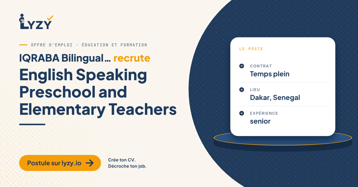 English Speaking Preschool and Elementary Teachers
