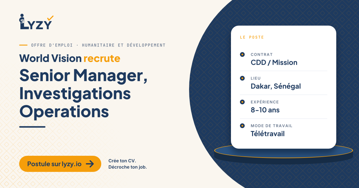 Senior Manager, Investigations Operations
