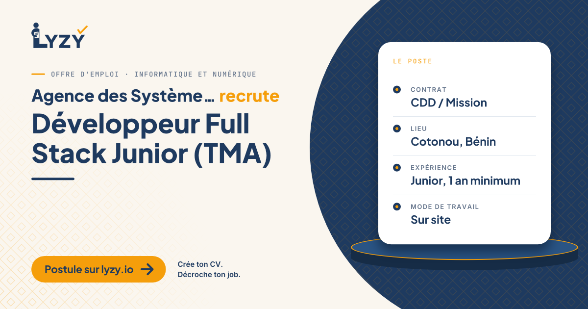 Développeur Full Stack Junior (TMA)