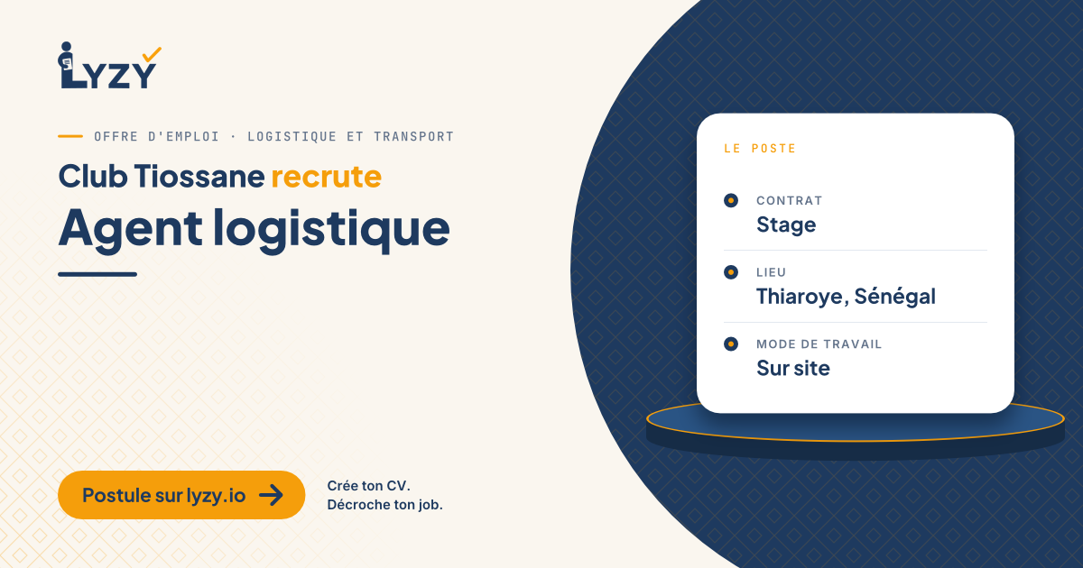 Agent logistique