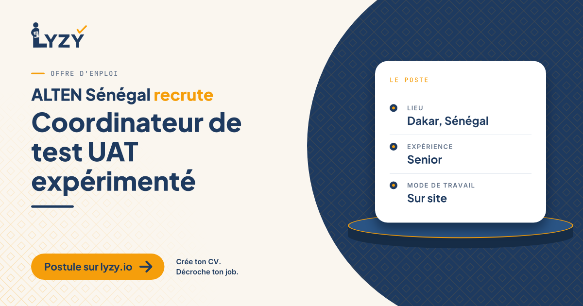Coordinateur de test UAT expérimenté