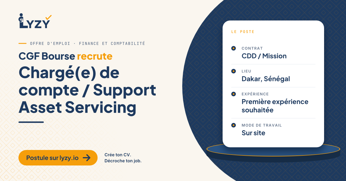 Chargé(e) de compte / Support Asset Servicing