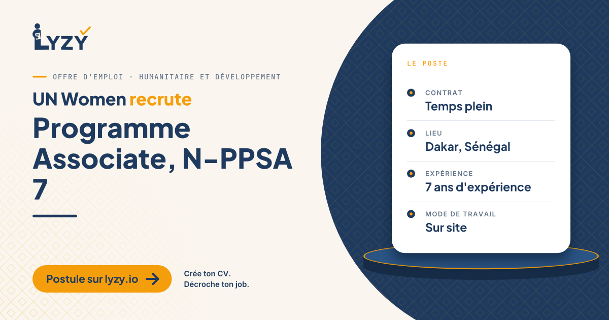 Programme Associate, N-PPSA 7
