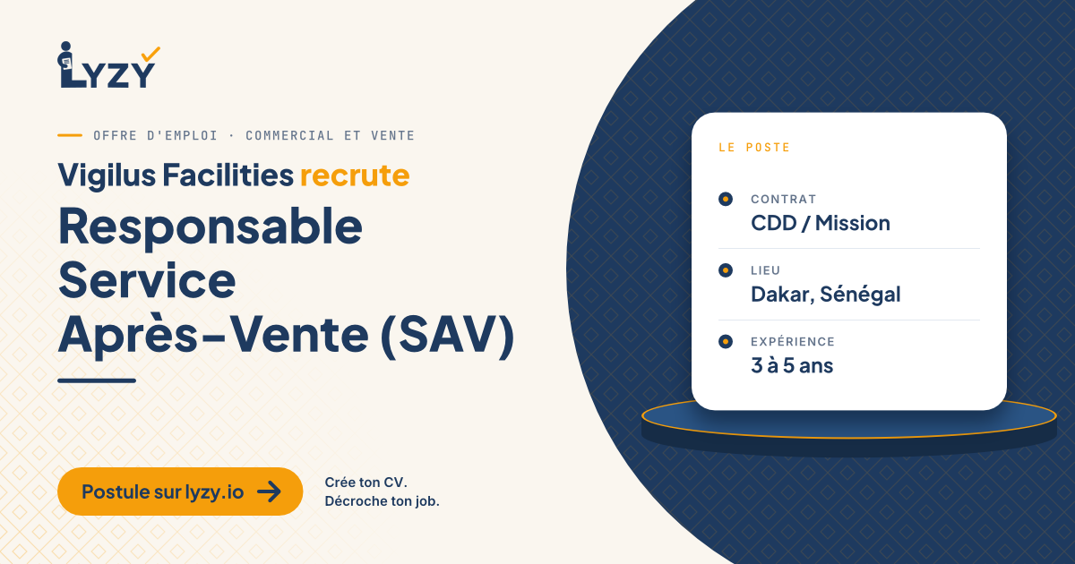 Responsable Service Après-Vente (SAV)