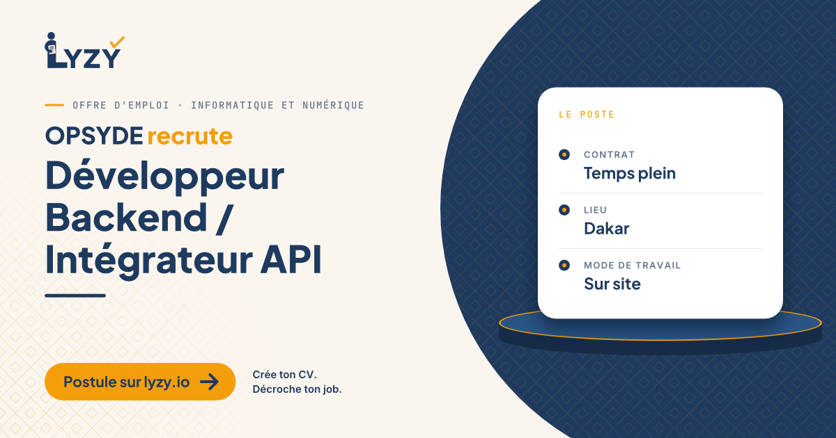 Développeur Backend / Intégrateur API