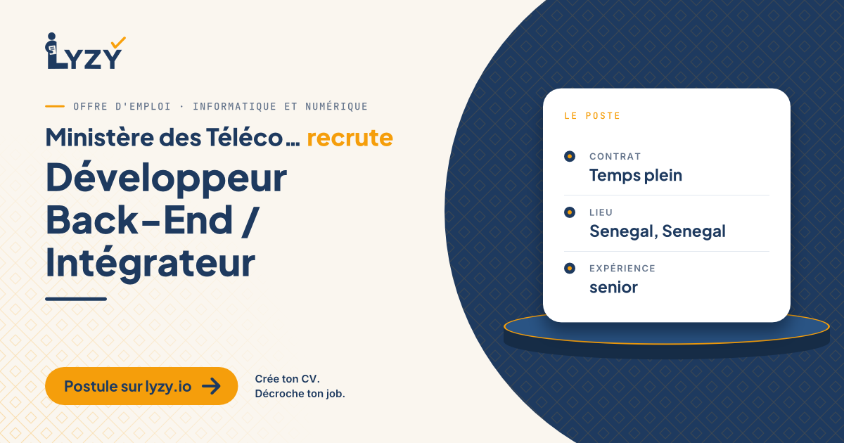 Développeur Back-End / Intégrateur