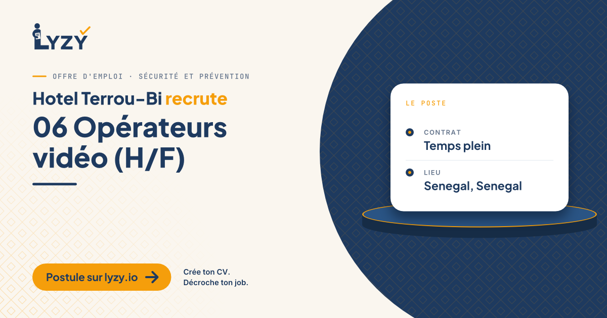 06 Opérateurs vidéo (H/F)